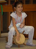 girl playing drum
